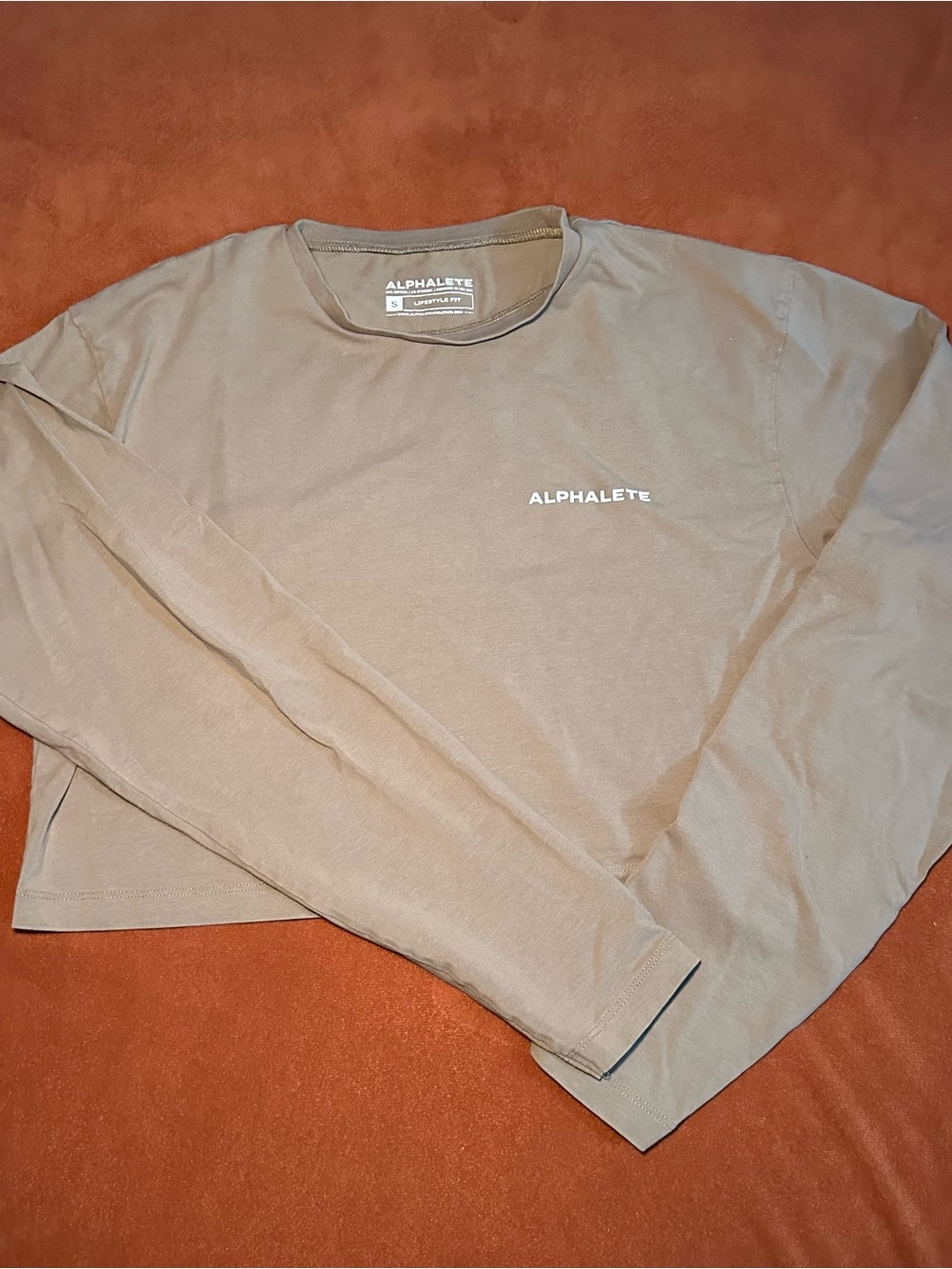 Alphalete Men's Long Sleeve Tee in Taupe